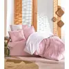 Image de Parure De Lit - 1 Housse De Couette 220 X 240 Cm + 2 Taies D'oreiller 60 X 60 Cm - 100% Coton RenforcÃ© - Rose