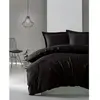 Image de Parure De Lit - 1 Housse De Couette 220 X 240 Cm + 2 Taies D'oreiller 60 X 60 Cm - SatinÃ© 100% Coton - Noir