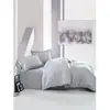 Image de Parure De Lit - 1 Housse De Couette 220 X 240 Cm + 2 Taies D'oreiller 60 X 60 Cm - SatinÃ© 100% Coton - Gris