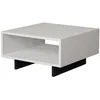 Image de Table basse carrÃ©e bois blanc et anthracite