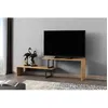 Image de Meuble TV design industriel Ovit - L. 120 x H. 45 cm - Marron
