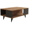 Image de Table basse en bois "Yuka" - 90 x 60 x 39 cm - Noyer, Noir