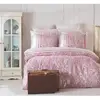 Image de Parure De Lit - 1 Housse De Couette 220 X 240 Cm + 2 Taies D'oreiller 60 X 60 Cm - 100% Coton RenforcÃ© - Rose