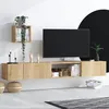 Image de Ensemble meuble tv et Ã©tagÃ¨re chÃªne clair