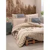 Image de Parure De Lit - 1 Housse De Couette 220 X 240 Cm + 2 Taies D'oreiller 60 X 60 Cm - 100% Coton RenforcÃ© - Beige