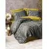 Image de Parure De Lit - 1 Housse De Couette 220 X 240 Cm + 2 Taies D'oreiller 60 X 60 Cm - SatinÃ© 100% Coton - Anthracite