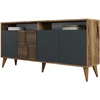 Image de Console en bois "Milan" - 35 x 160 x 78 cm - Noyer, Anthracite