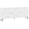 Image de Buffet bas contemporain 184cm bois blanc