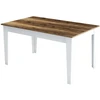 Image de Table Ã  manger Forme MILAN 145 x 75 x 88 cm Noyer/Blanc 4 personnes
