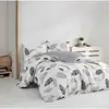 Image de Parure De Lit - 1 Housse De Couette 220 X 240 Cm + 2 Taies D'oreiller 60 X 60 Cm - 100% Coton RenforcÃ© - Gris