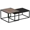 Image de Table basse Emob LEKA 72 x 45 x 37 cm noir/anthracite mÃ©lamine