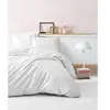 Image de Parure De Lit - 1 Housse De Couette 220 X 240 Cm + 2 Taies D'oreiller 60 X 60 Cm - SatinÃ© 100% Coton - Blanc