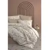 Image de Parure De Lit - 1 Housse De Couette 220 X 240 Cm + 2 Taies D'oreiller 60 X 60 Cm - 100% Coton RenforcÃ© - Beige