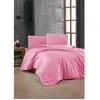 Image de Parure De Lit - 1 Housse De Couette 220 X 240 Cm + 2 Taies D'oreiller 60 X 60 Cm - 100% Coton RenforcÃ© - Rose