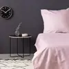 Image de Parure De Lit - 1 Housse De Couette 220 X 240 Cm + 2 Taies D'oreiller 60 X 60 Cm - SatinÃ© 100% Coton - Rose
