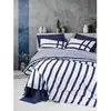 Image de Parure De Lit - 1 Housse De Couette 220 X 240 Cm + 2 Taies D'oreiller 60 X 60 Cm - 100% Coton RenforcÃ© - Bleu