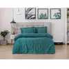 Image de Parure De Lit - 1 Housse De Couette 220 X 240 Cm + 2 Taies D'oreiller 60 X 60 Cm - SatinÃ© 100% Coton - Bleu