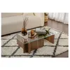 Image de Table basse Flavio - Plateau en verre trempÃ© - 105 x 30 x 65 cm