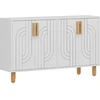Image de Buffet en bois "Rodney" - 120 x 29 x 73 cm - Blanc