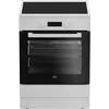Image de Beko FSE68302MWC four et cuisiniÃ¨re Electrique Plaque avec zone Ã  induction Blanc