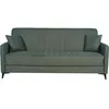 Image de CanapÃ© convertible - 3 places - ENZO - Tissu vert foncÃ© - 2 coussins - Coffre de rangement - 211 x 92 x 98 cm
