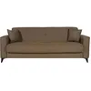 Image de CanapÃ© convertible 3 places - BERGAMO - Tissu marron - 2 coussins - coffre de rangement - 230 x 85 x 89 cm