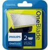 Image de Lot De 2 Lames Philips Oneblade Qp220/55 Pour Rasoir/Tondeuse One Blade - Vert Et Noir