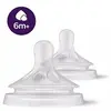 Image de Sucette en silicone liquide naturale Avent flux épaissi réponse néonatale 6 mois et + x2