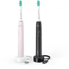 Image de Philips 3100 Series Hx3675 - Jeu De Brosses À Dents Électriques - Noir/Rose Sucre