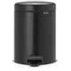 Image de Brabantia Poubelle Ã  PÃ©dale newIcon, 5 litres, Fermeture Silencieuse, Seau en Plastique - Matt Black
