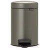 Image de Brabantia Poubelle Ã  PÃ©dale newIcon, 3 litres, Fermeture Silencieuse, Seau en Plastique - Platinum