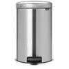 Image de Brabantia Poubelle Ã  PÃ©dale newIcon, 20 litres, Fermeture Silencieuse, Seau en Plastique - Matt Steel