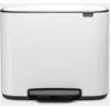 Image de BRABANTIA Poubelle Ã  PÃ©dale Bo 3 Seaux Blanc