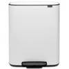 Image de Poubelle Ã  pÃ©dale BRABANTIA avec 2 seaux intÃ©rieurs - 2 x 30 litres - Blanche