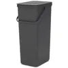 Image de Poubelle de tri Sort & Go - BRABANTIA - 40 L - Gris