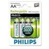 Image de Philips Multilife R6B4B260 - Batterie 4 x type AA - NiMH - (rechargeables) - 2600 mAh