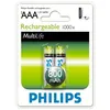 Image de Philips Multilife R03B2A80 - Batterie 2 x AAA - NiMH - (rechargeables) - 800 mAh
