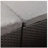 Image de CanapÃ© D'angle Imitation Rotin TressÃ© Avec Table Basse - Allibert By Keter - 5 Places - Gris Graphite - Sanremo
