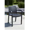 Image de Lots De 6 Fauteuils Monoblocs Coloris Graphite - Empilables En RÃ©sine De Synthese - Imitation Rotin TressÃ© - Allibert By Keter - Bel