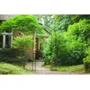 Image de Nature Pergola Acier GalvanisÃ© LaquÃ© Ãpoxy Noir DÃ©cor Volutes - H230 X 100 X 37 Cm