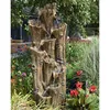 Image de Fontaine De Jardin Tiros Vieux Troncs D'arbre Avec Cascades Et Ãclairage Led - Ubbink