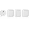 Image de Smartwares Set d'interrupteurs de chambre Ã  coucher 8x8x1,7 cm Blanc