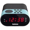 Image de Lenco CR-07 Blue - Radio-rÃ©veil FM avec minuterie de sommeil et fonction dÂ¿alarme double - Bleu/Noir