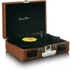 Image de Classic Phono TT-120BNWH - Platine vinyle avec Bluetooth, haut-parleurs intÃ©grÃ©s et batterie rechargeable intÃ©grÃ©e - Marron/Blanc - Euro / Type-C (CEE 7/16)