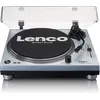 Image de Lenco - L-3809ME - Platine Ã  entraÃ®nement direct avec encodage USB/PC - Bleu/MÃ©tal / Euro / Type-C (CEE 7/16)
