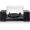 Image de Lenco LS-301BK - Platine avec Bluetooth et deux haut-parleurs externes, noir