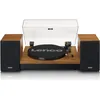 Image de Lenco LS-310WD - Platine avec Bluetooth et deux haut-parleurs externes, bois