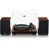 Image de Lenco LS-600WA -Tourne-disque avec amplificateur intÃ©grÃ© et Bluetooth plus 2 haut-parleurs externes - Noyer - Euro / Type-C (CEE 7/16)