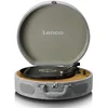 Image de Lenco LS-66GY - Platine vinyle rÃ©tro en bois avec haut-parleurs intÃ©grÃ©s, Bluetooth et cellule AT3600L - Gris