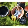 Image de Elho Bac a fleurs Green Basics Cilinder 65 - Noir - Ã 64 x H 49 cm - extÃ©rieur - 100% recyclÃ©